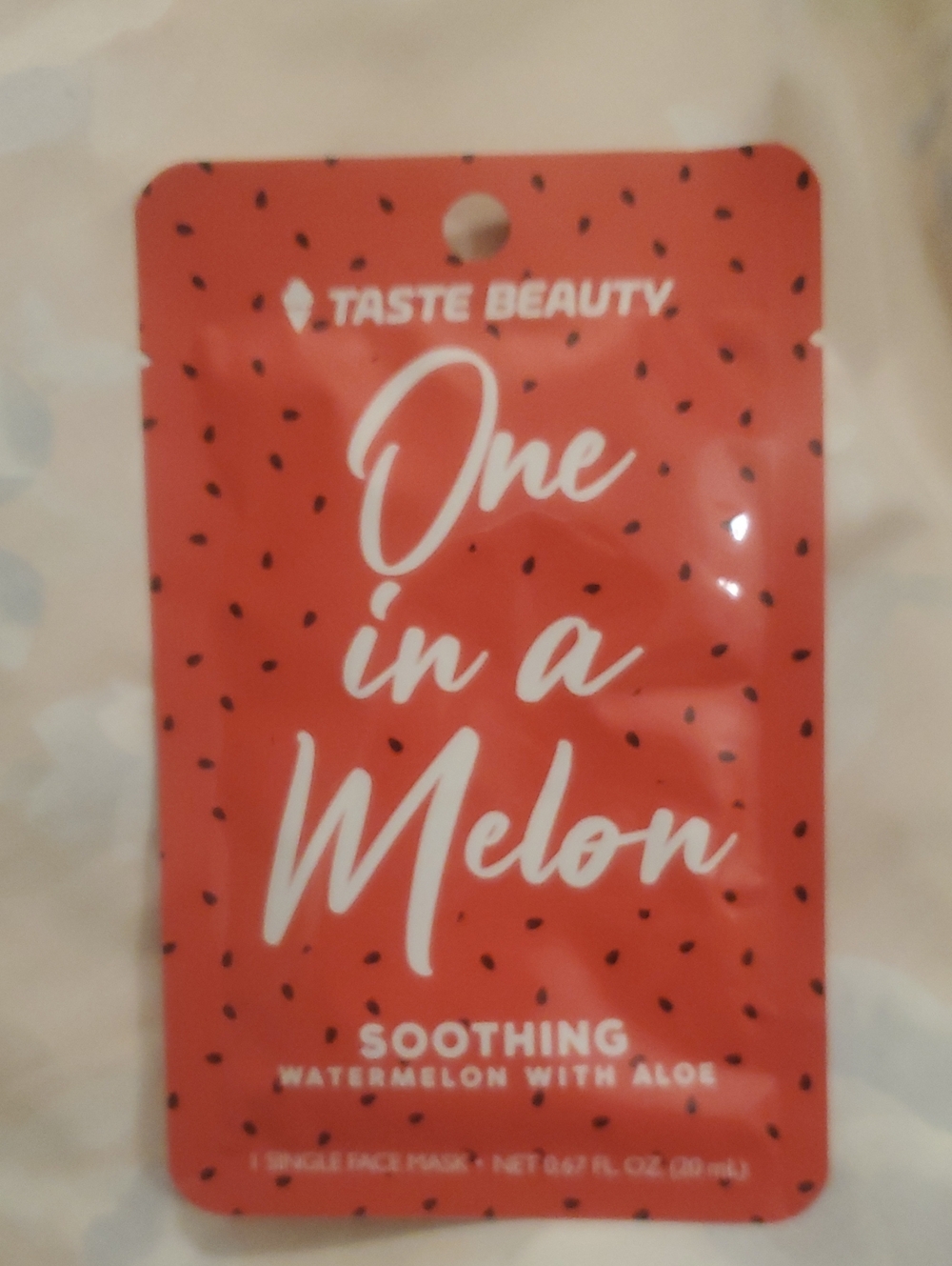 Taste Beauty "One in a Melon" Soothing Face Mask Watermelon With Aloe